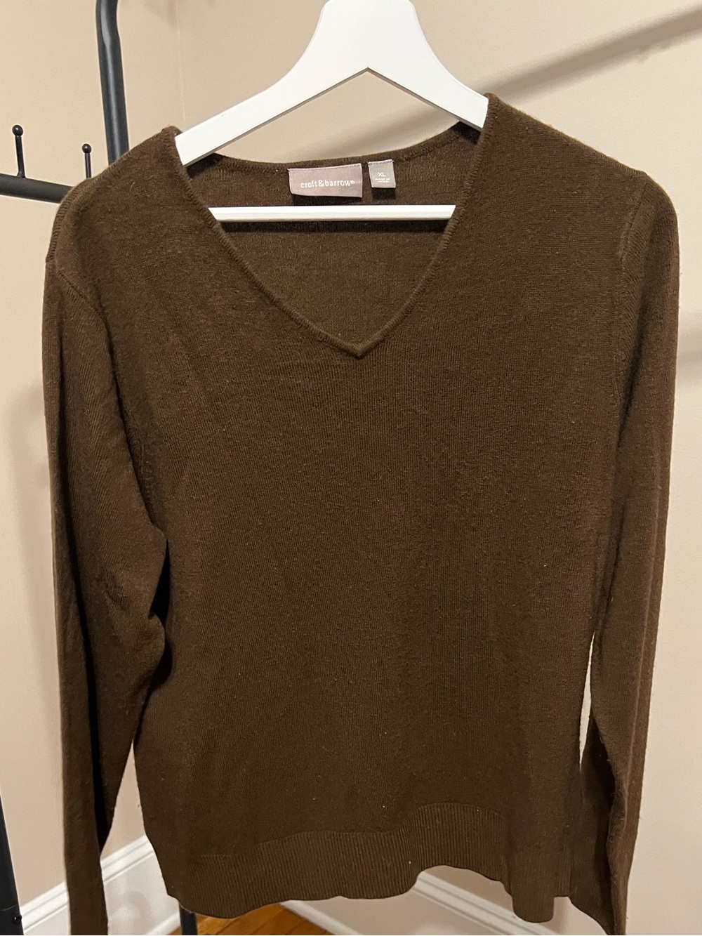 Croft & Barrow Brown V-Neck Sweater